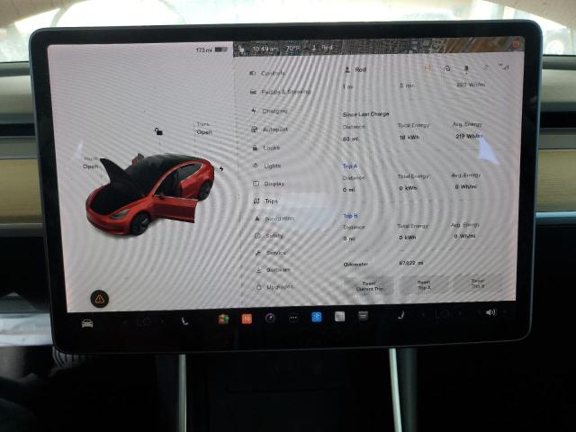 Photo 9 from auction – 2018 TESLA MODEL 3 with VIN 5YJ3E1EAXJF049196
