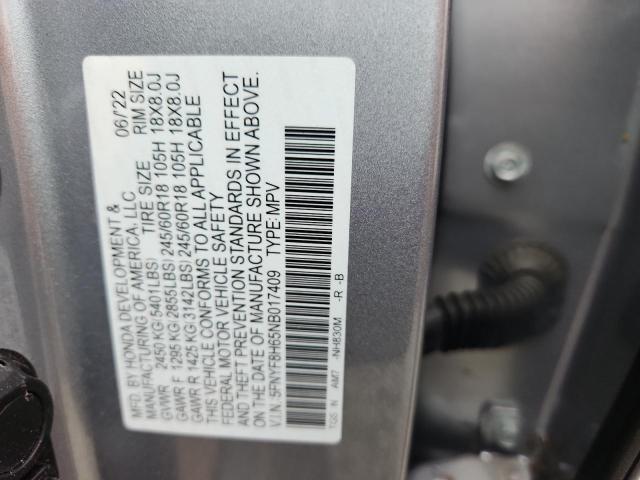 Photo 14 from auction – 2022 HONDA PASSPORT T with VIN 5FNYF8H65NB017409