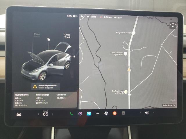 Photo 9 from auction – 2020 TESLA MODEL Y with VIN 5YJYGDEE7LF047672