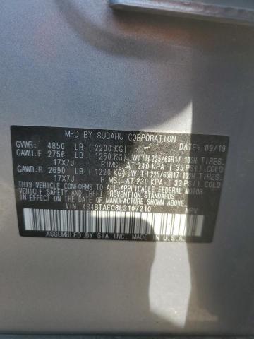 Photo 14 from auction – 2020 SUBARU OUTBACK with VIN 4S4BTAEC8L3107210