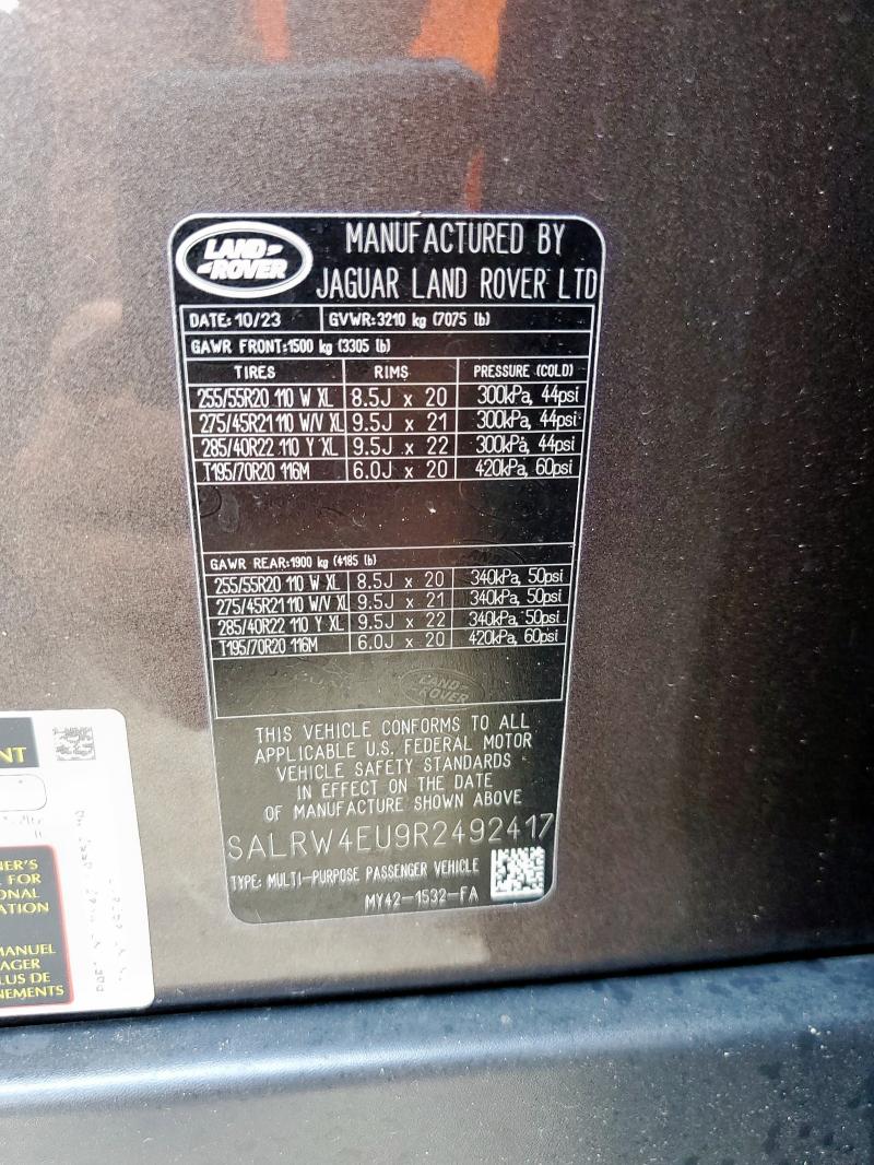 Photo 14 from auction – 2024 LAND ROVER DISCOVERY with VIN SALRW4EU9R2492417