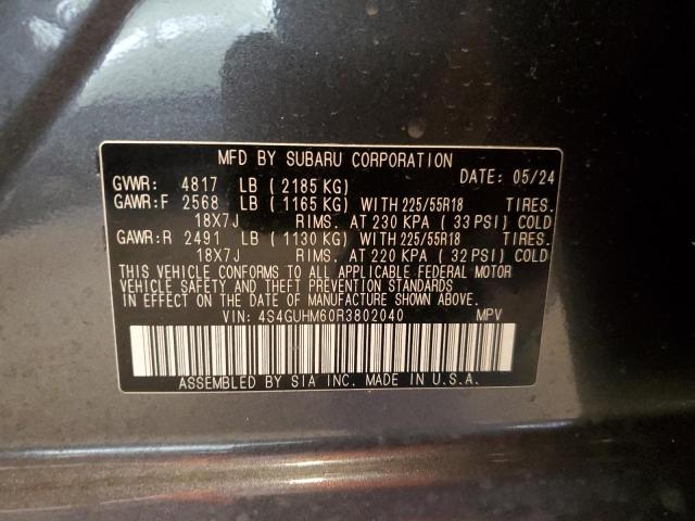 Photo 14 from auction – 2024 SUBARU CROSSTREK with VIN 4S4GUHM60R3802040