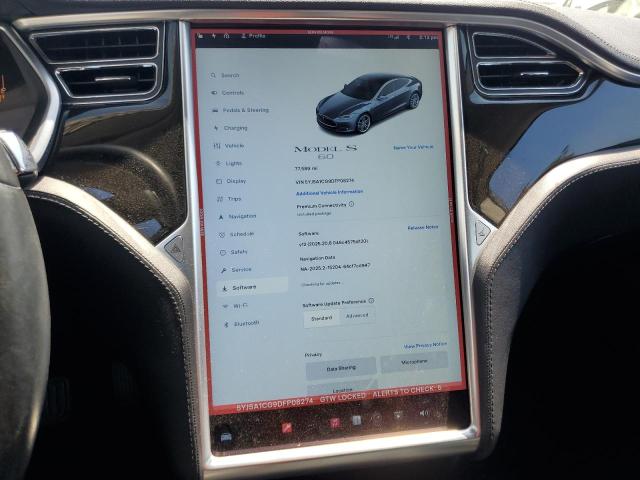 Photo 9 from auction – 2013 TESLA MODEL S with VIN 5YJSA1CG9DFP08274