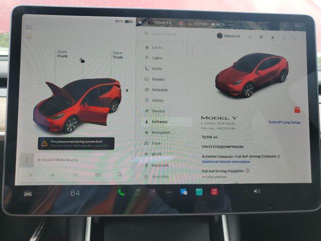 Photo 9 from auction – 2021 TESLA MODEL Y with VIN 5YJYGDEE1MF108080