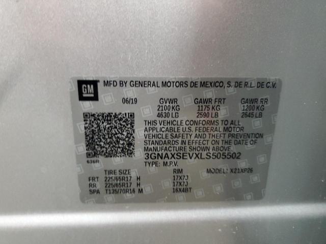 Photo 14 from auction – 2020 CHEVROLET EQUINOX LS with VIN 3GNAXSEVXLS505502