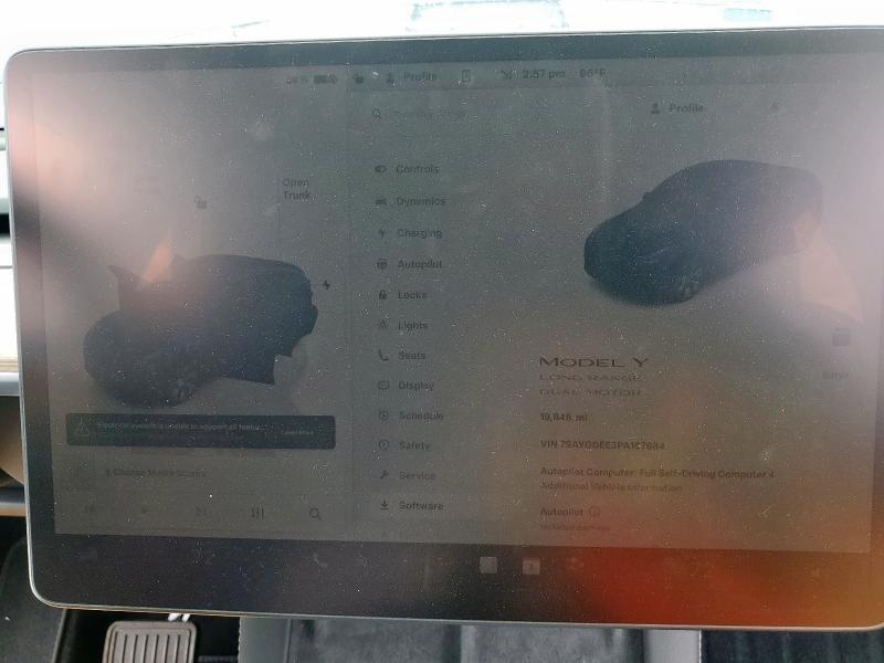 Foto 9 de la subasta – 2023 TESLA MODEL Y con VIN 7SAYGDEE3PA167684