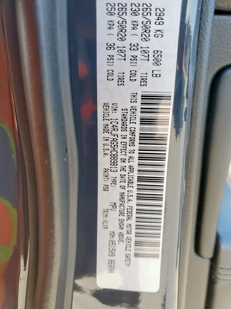 Photo 14 from auction – 2017 JEEP GRAND CHER with VIN 1C4RJFAG5HC889813