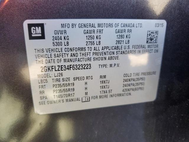 Photo 14 from auction – 2015 GMC TERRAIN DE with VIN 2GKFLZE34F6323223