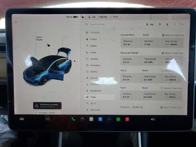 Photo 9 from auction – 2018 TESLA MODEL 3 with VIN 5YJ3E1EA1JF045537