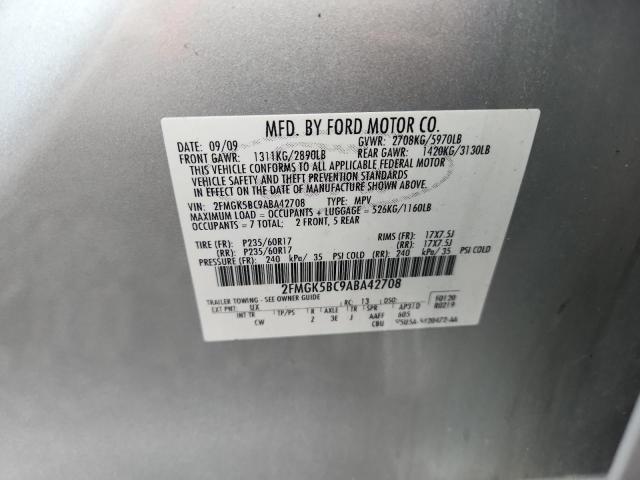 Photo 14 from auction – 2010 FORD FLEX SE with VIN 2FMGK5BC9ABA42708