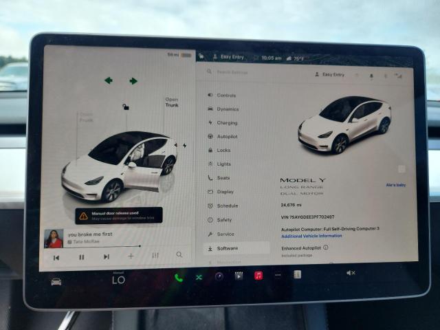 Photo 9 from auction – 2023 TESLA MODEL Y with VIN 7SAYGDEE3PF702497