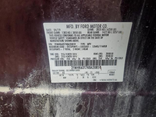 Photo 14 from auction – 2019 FORD FLEX LIMIT with VIN 2FMHK6DT7KBA20859
