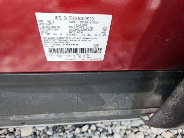 Photo 14 from auction – 2018 FORD EXPLORER X with VIN 1FM5K8D84JGC51848