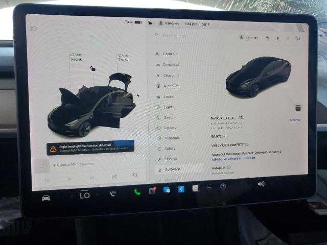 Photo 9 from auction – 2021 TESLA MODEL 3 with VIN 5YJ3E1EB9MF877155