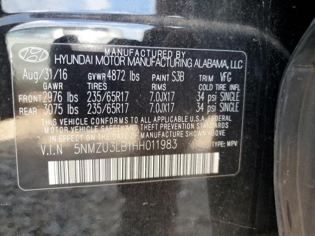 Photo 14 from auction – 2017 HYUNDAI SANTA FE S with VIN 5NMZU3LB1HH011983