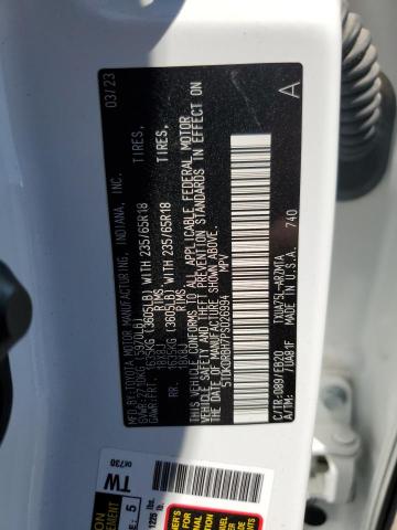 Photo 14 from auction – 2023 TOYOTA HIGHLANDER with VIN 5TDKDRBH7PS026994
