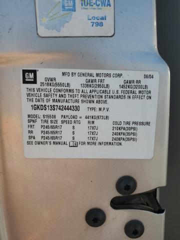 Photo 14 from auction – 2004 GMC ENVOY with VIN 1GKDS13S742444330