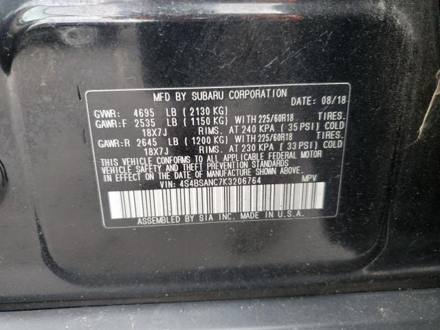Photo 14 from auction – 2019 SUBARU OUTBACK 2. with VIN 4S4BSANC7K3206764