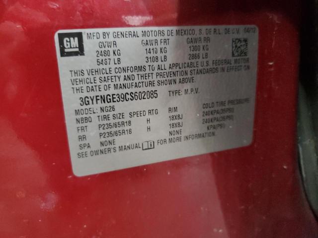 Zdjęcie 14 z aukcji – 2012 CADILLAC SRX z VIN 3GYFNGE39CS602085