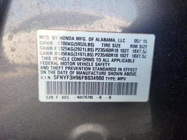صورة رقم 14 من المزاد - 2015 HONDA PILOT TOUR مع VIN 5FNYF3H96FB034900