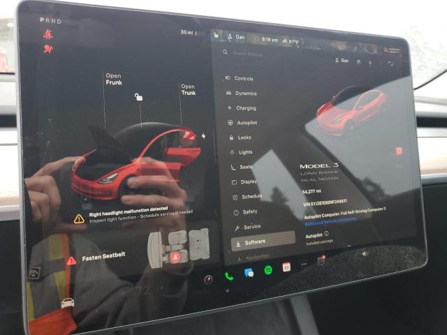 Photo 9 from auction – 2022 TESLA MODEL 3 with VIN 5YJ3E1EB8NF249931