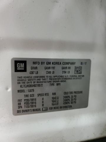 Photo 14 from auction – 2017 CHEVROLET TRAX LS with VIN KL7CJNSB5HB219572