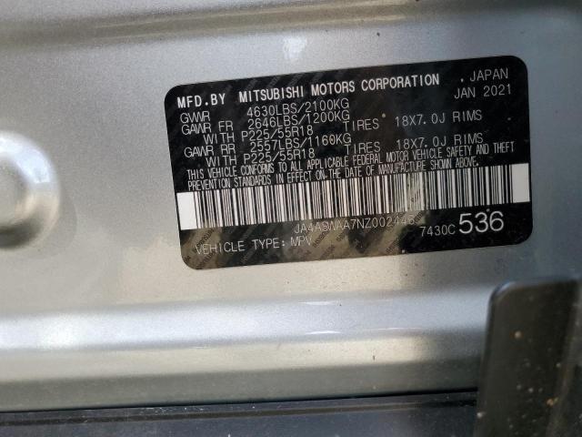 Photo 14 from auction – 2022 MITSUBISHI ECLIPSE CROSS SE with VIN JA4ASWAA7NZ002446
