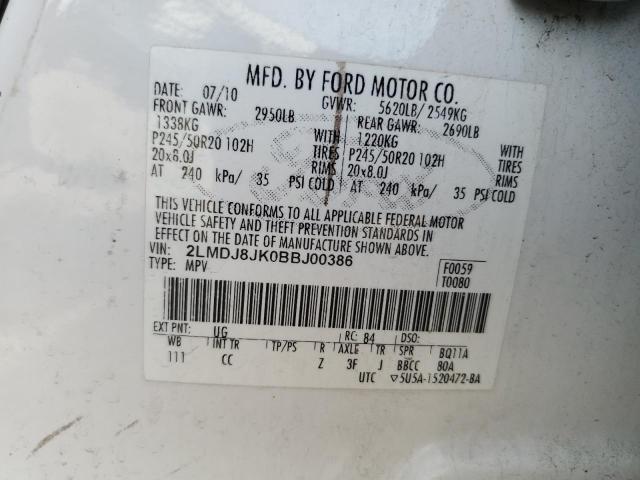 Photo 14 from auction – 2011 LINCOLN MKX with VIN 2LMDJ8JK0BBJ00386