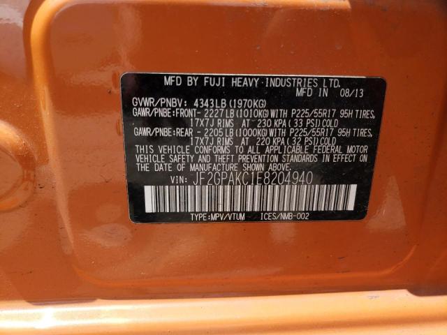 Photo 14 from auction – 2014 SUBARU XV CROSSTR with VIN JF2GPAKC1E8204940