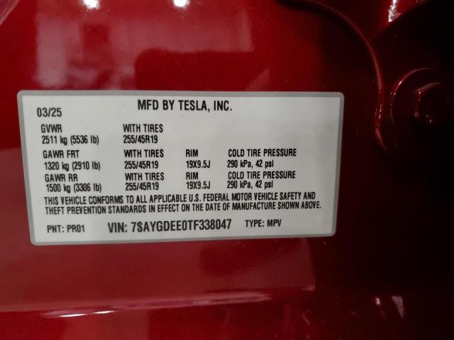Photo 14 from auction – 2026 TESLA MODEL Y with VIN 7SAYGDEE0TF338047