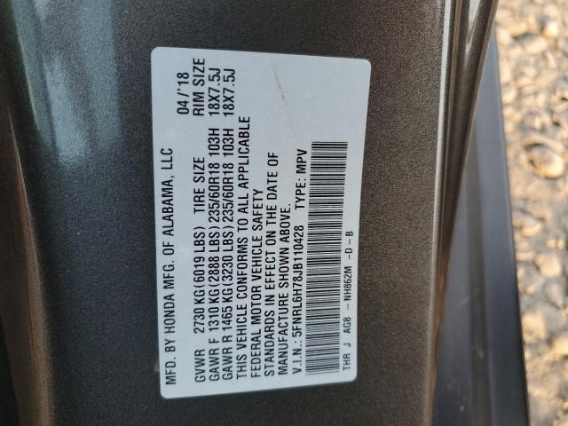 Photo 14 from auction – 2018 HONDA ODYSSEY EX with VIN 5FNRL6H78JB110428
