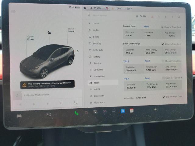 Photo 9 from auction – 2021 TESLA MODEL Y with VIN 5YJYGDEE2MF257050