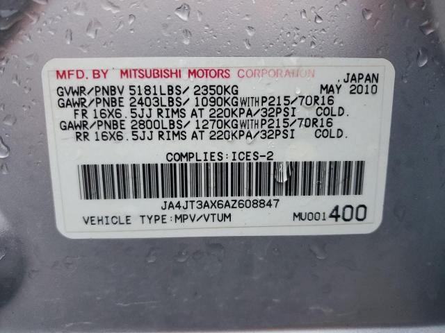 Photo 14 from auction – 2010 MITSUBISHI OUTLANDER with VIN JA4JT3AX6AZ608847