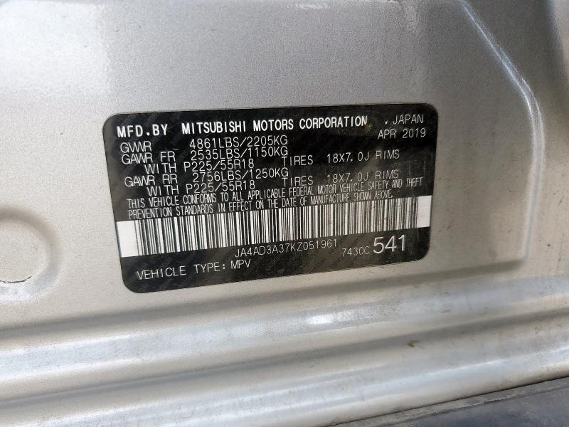 Photo 14 from auction – 2019 MITSUBISHI OUTLANDER with VIN JA4AD3A37KZ051961