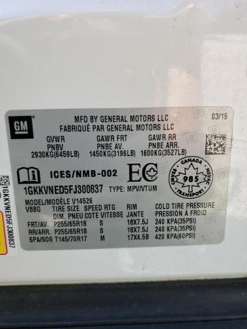 Photo 14 from auction – 2015 GMC ACADIA SLE with VIN 1GKKVNED5FJ300837