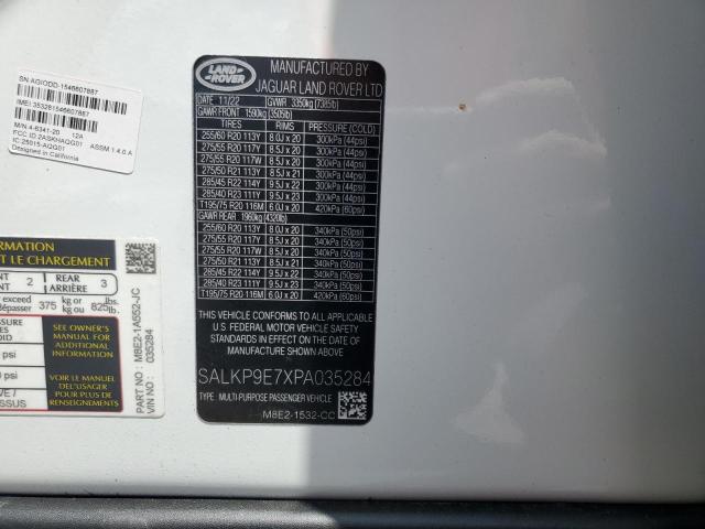 Photo 14 from auction – 2023 LAND ROVER RANGE ROVE with VIN SALKP9E7XPA035284