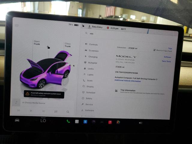Photo 9 from auction – 2023 TESLA MODEL Y with VIN 7SAYGDEE8PA119386