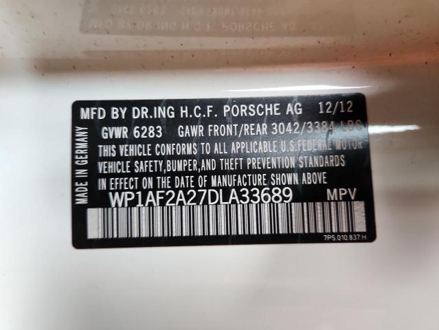 Photo 14 from auction – 2013 PORSCHE CAYENNE with VIN WP1AF2A27DLA33689