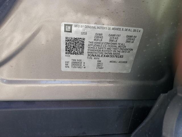 Photo 14 from auction – 2019 CHEVROLET EQUINOX LT with VIN 3GNAXLEX4KS576183