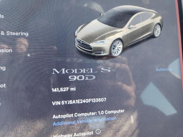 Photo 9 from auction – 2016 TESLA MODEL S with VIN 5YJSA1E24GF133507