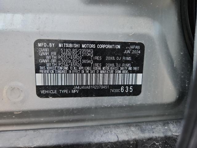 Photo 14 from auction – 2024 MITSUBISHI OUTLANDER with VIN JA4J4VA81RZ079451