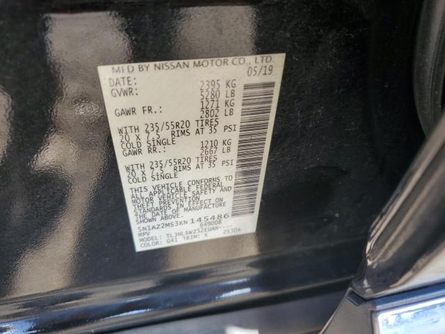 Photo 14 from auction – 2019 NISSAN MURANO S with VIN 5N1AZ2MS3KN145486