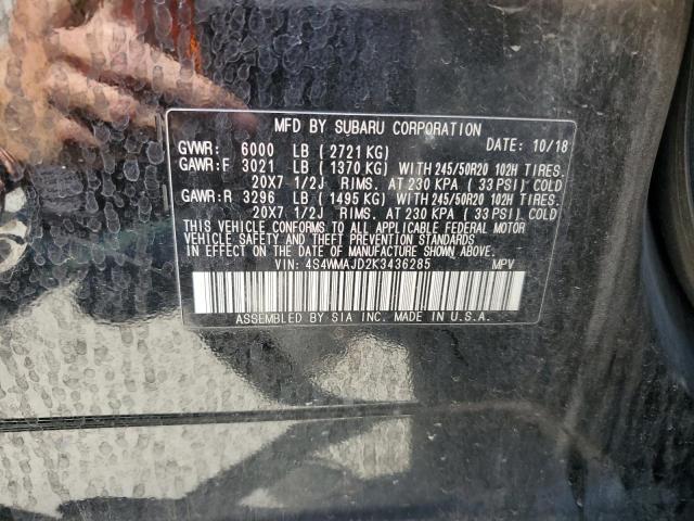Photo 14 from auction – 2019 SUBARU ASCENT LIM with VIN 4S4WMAJD2K3436285
