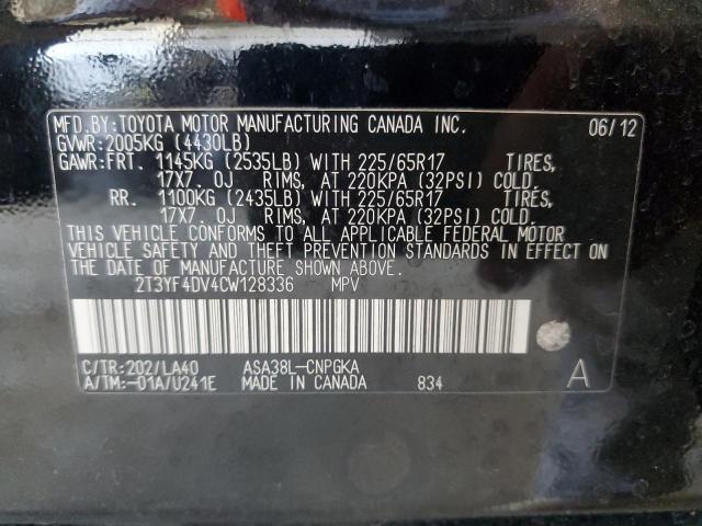Photo 14 from auction – 2012 TOYOTA RAV4 LIMIT with VIN 2T3YF4DV4CW128336