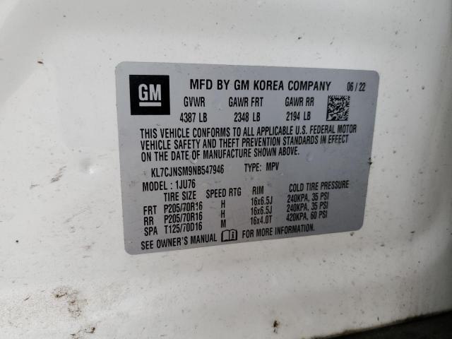 Photo 14 from auction – 2022 CHEVROLET TRAX LS with VIN KL7CJNSM9NB547946
