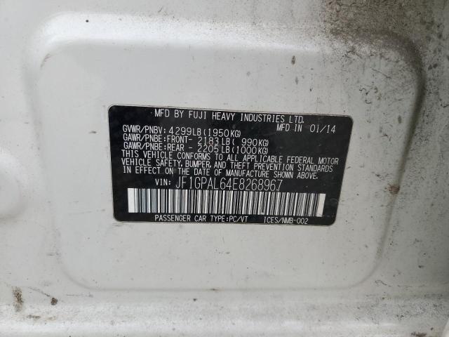 Photo 14 from auction – 2014 SUBARU IMPREZA SP with VIN JF1GPAL64E8268967
