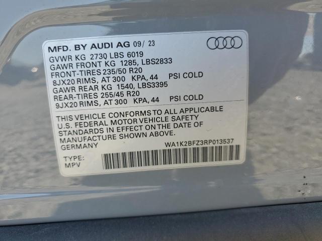 Photo 14 from auction – 2024 AUDI Q4 E-TRON with VIN WA1K2BFZ3RP013537