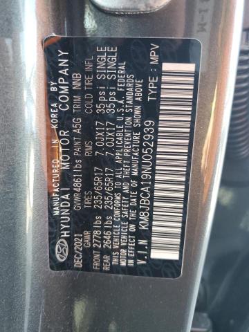 Photo 14 from auction – 2022 HYUNDAI TUCSON BLU with VIN KM8JBCA19NU052939