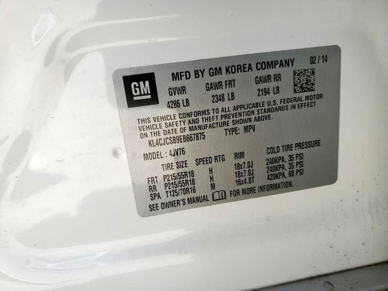 Photo 14 from auction – 2014 BUICK ENCORE with VIN KL4CJCSB9EB667875