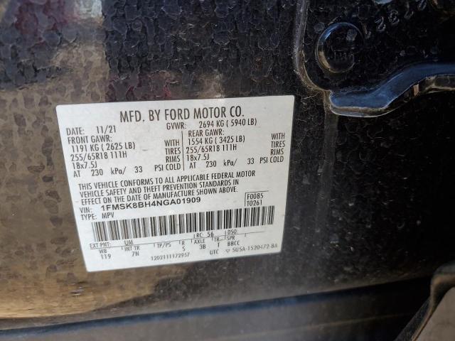 Photo 14 from auction – 2022 FORD EXPLORER with VIN 1FMSK8BH4NGA01909
